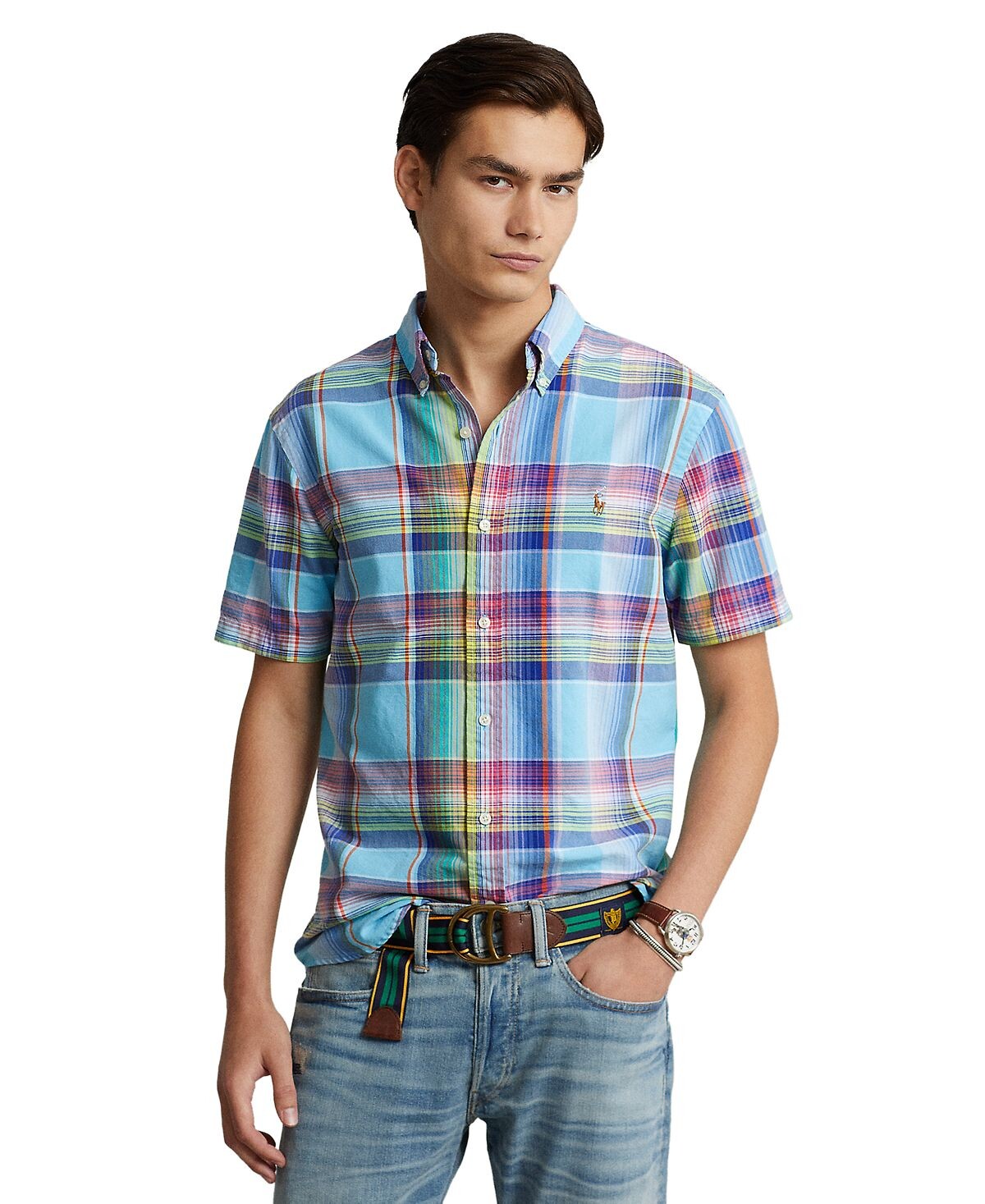 

Мужская оксфордская рубашка классического кроя Polo Ralph Lauren, мульти