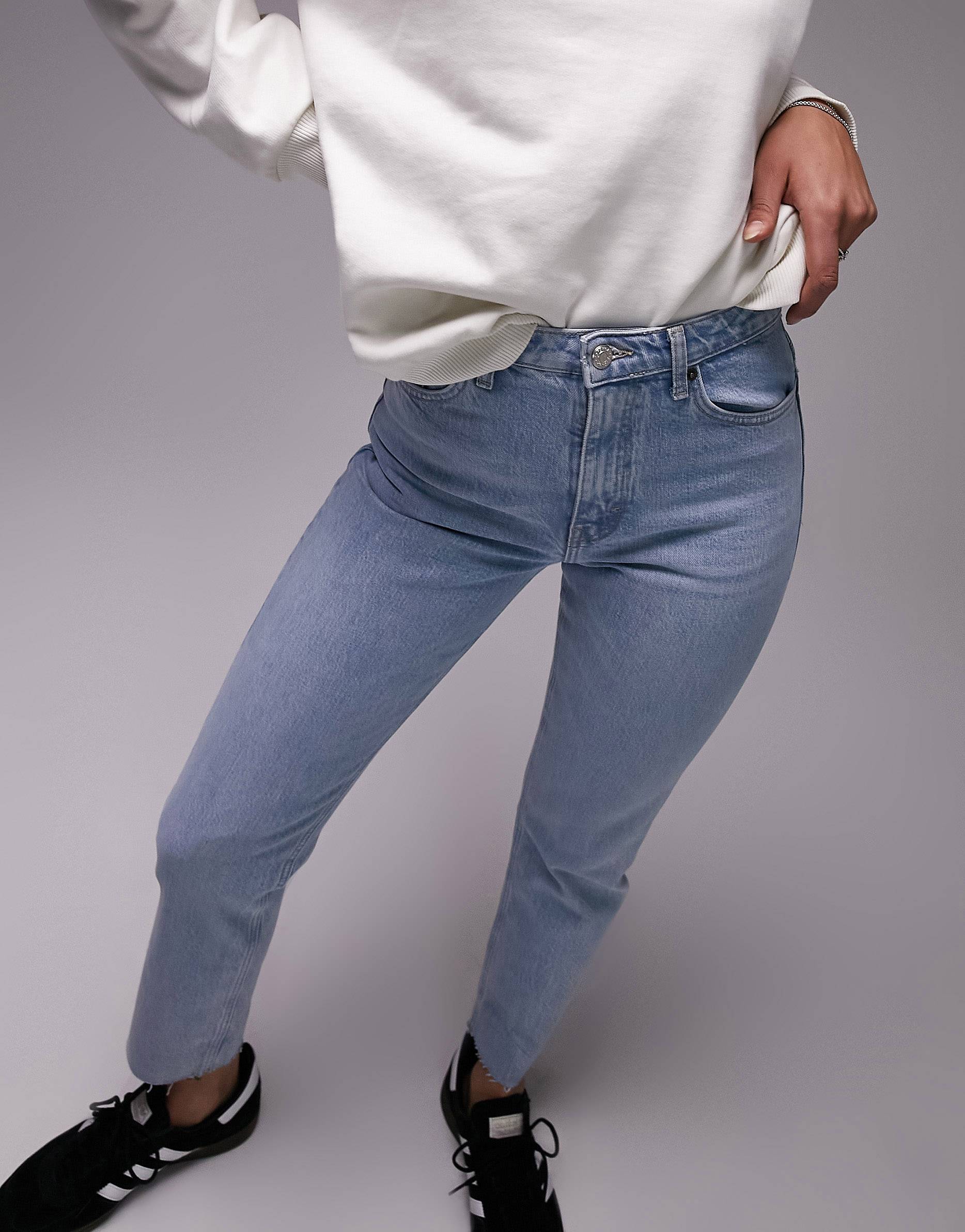 Белые прямые джинсы Topshop Tall черные прямые джинсы topshop tall