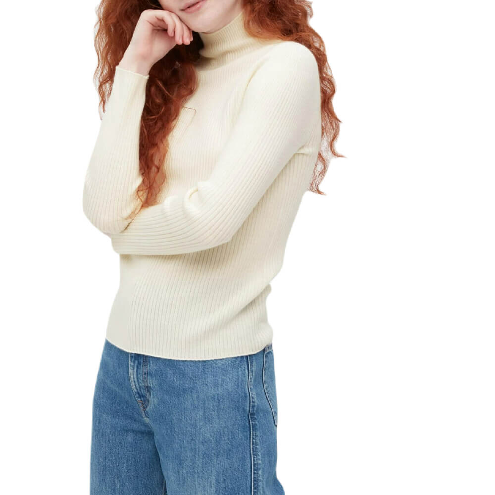 

Джемпер Uniqlo 3D Knit Extra Fine Merino Ribbed High Neck, белый