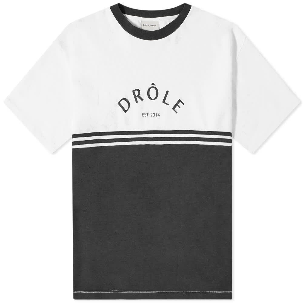

Футболка с цветными блоками и логотипом Drôle de Monsieur