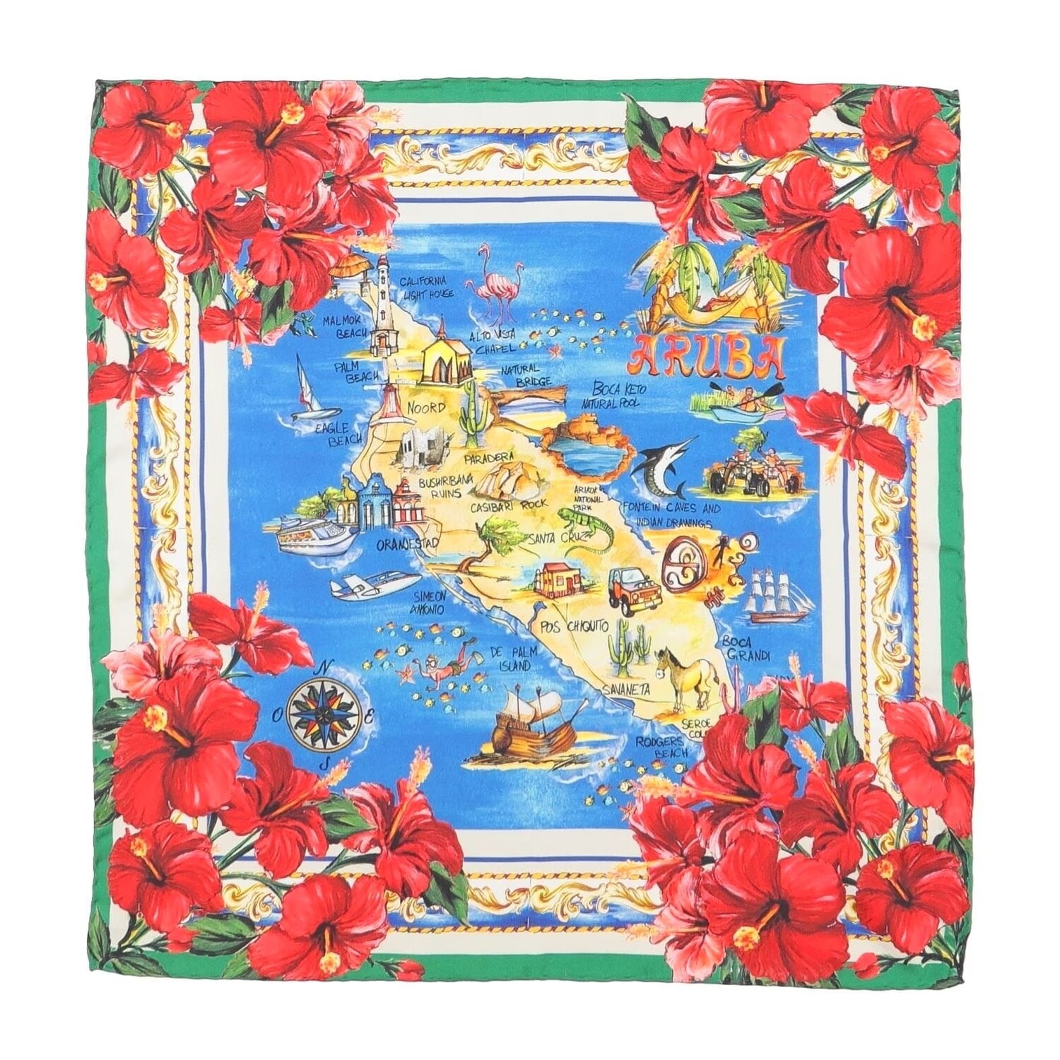 

Шелковый платок Dolce & Gabbana, мультиколор