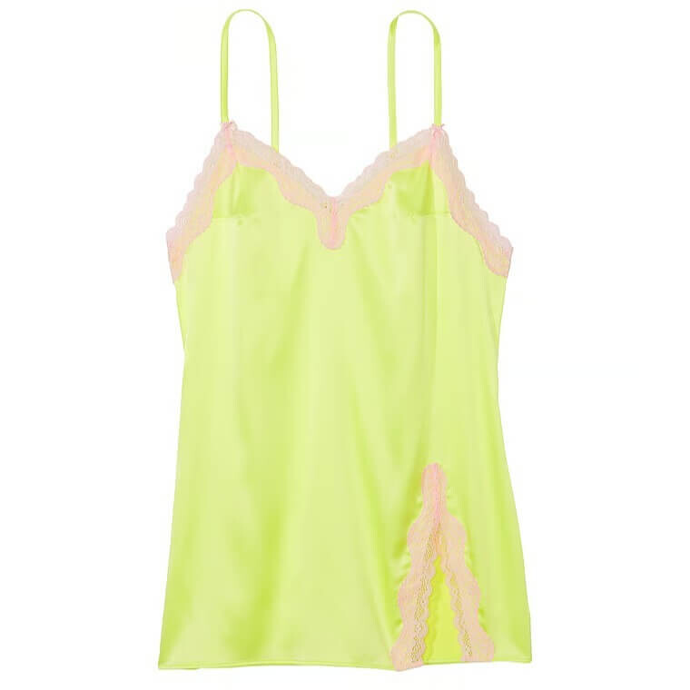 

Комбинация Victoria's Secret Fun & Flirty Satin Lace-Trim, светло-желтый/бежевый