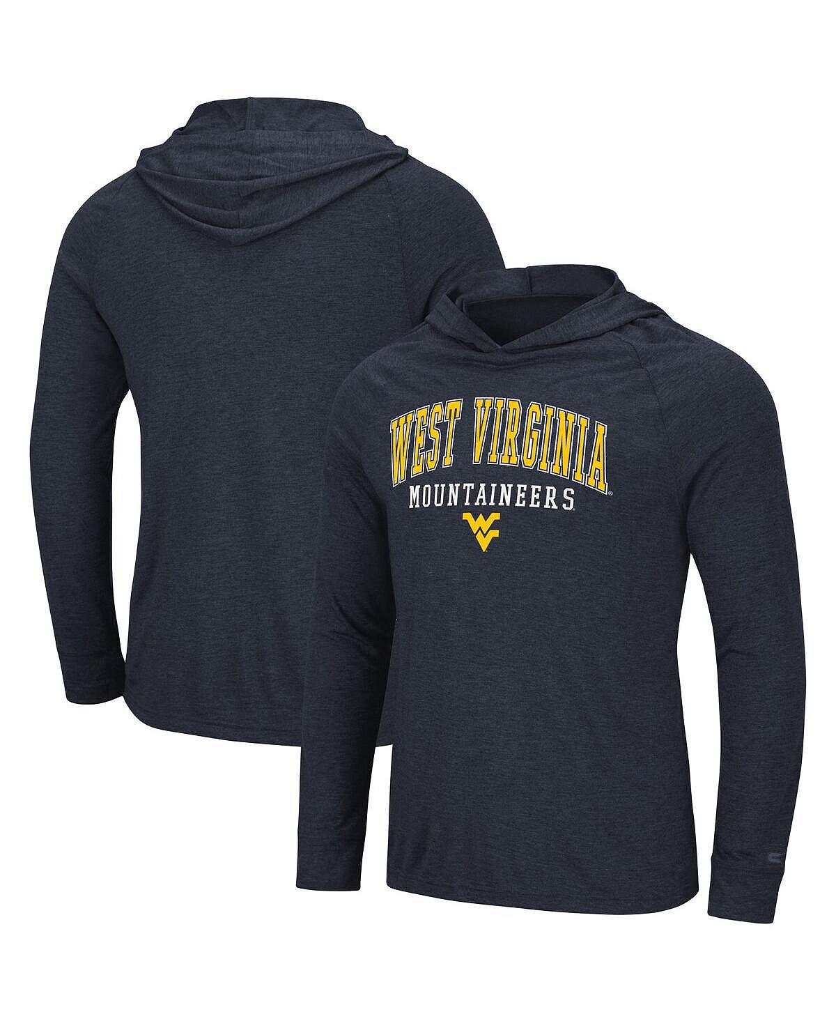 

Мужская темно-синяя футболка west virginia mountaineers campus с капюшоном и длинными рукавами Colosseum, синий