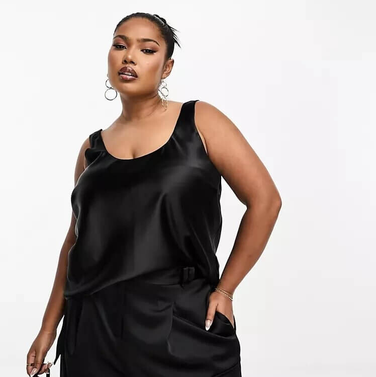 

Футболка Asos Design Curve Scoop, черный