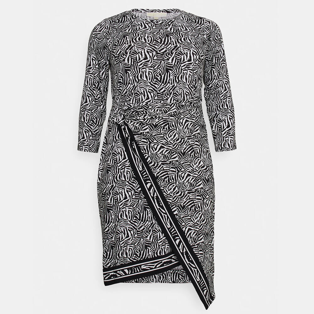 

Платье MICHAEL Michael Kors Border Midi, черный/белый