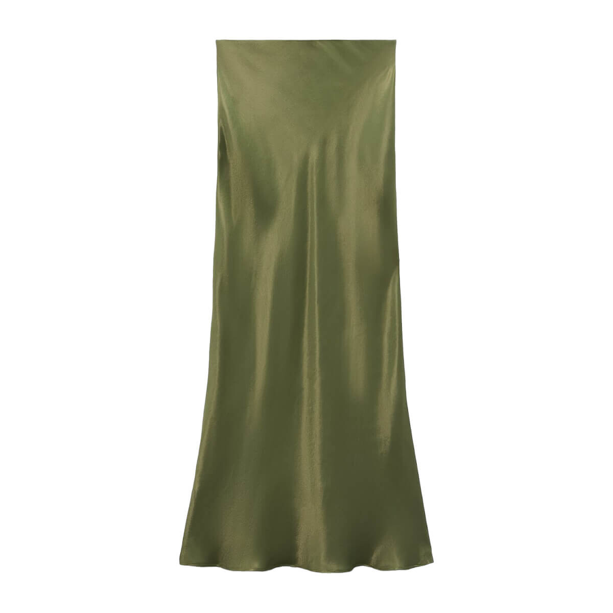

Юбка Zara Long Satin, хаки