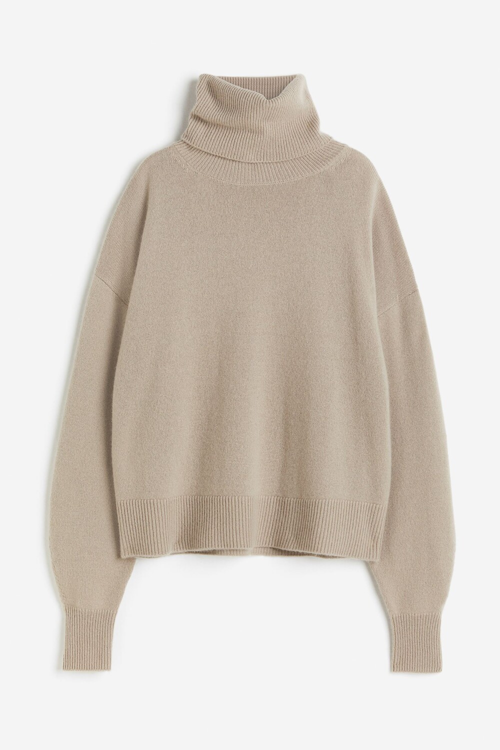 

Свитер H&M Cashmere-blend Turtleneck, бежевый