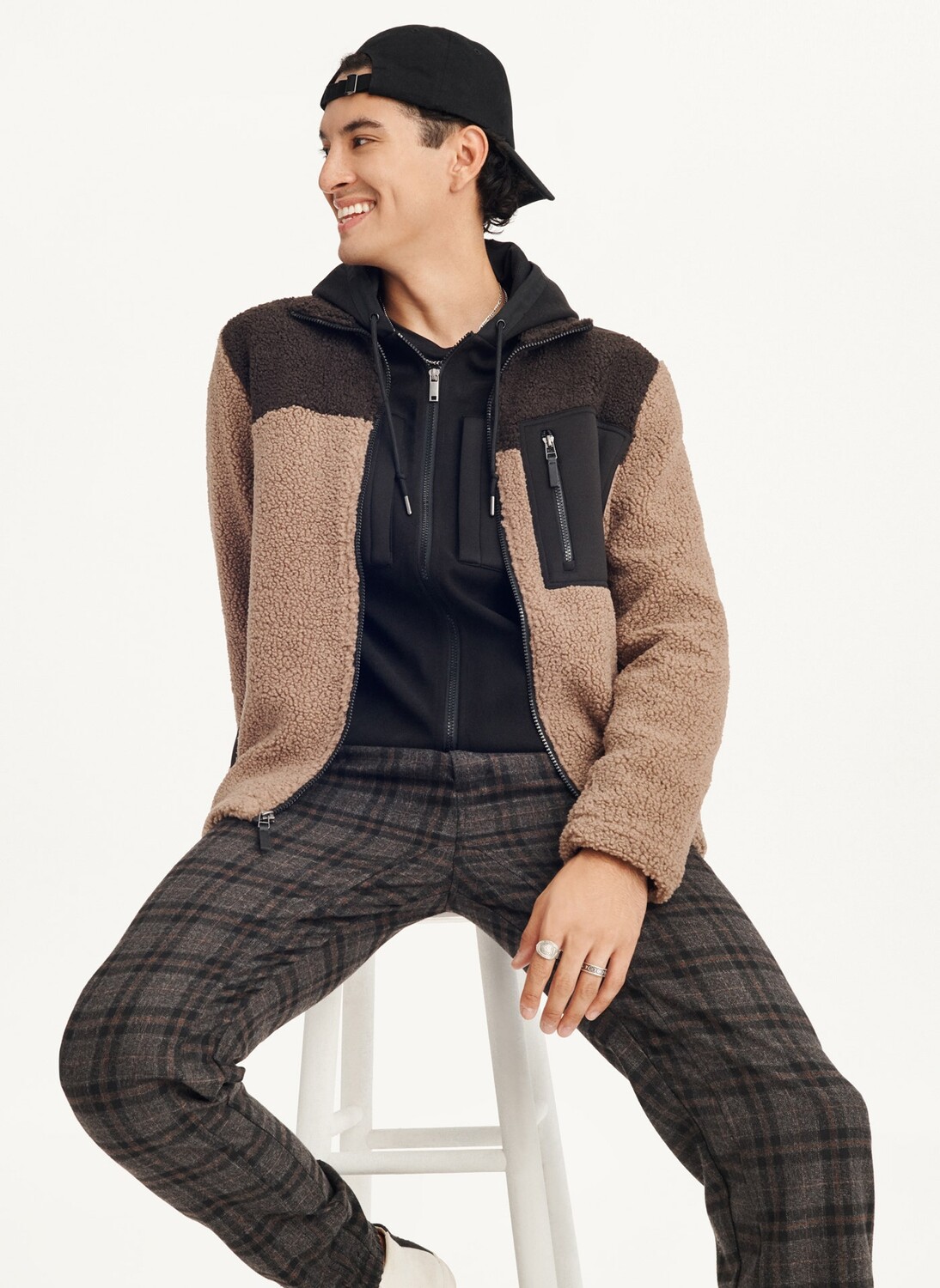 

Куртка Sherpa на молнии во всю длину DKNY, Серый