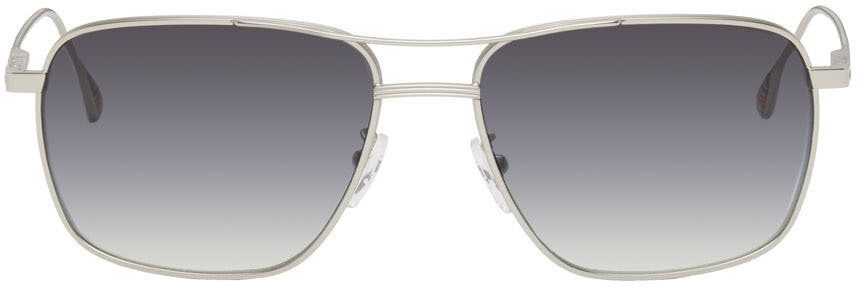 

Серебристые матовые солнцезащитные очки Foster Paul Smith