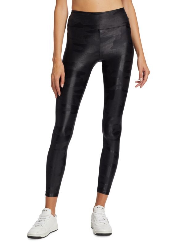 

Блестящие леггинсы max hr Koral Black camo