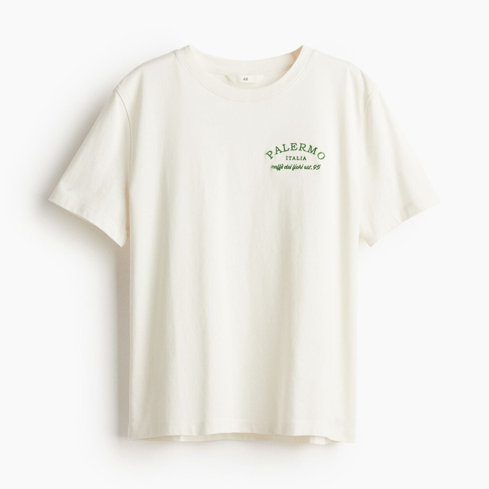 

Футболка H&M Printed Palermo, кремовый