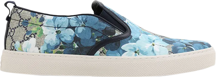 

Кроссовки Gucci GG Supreme Slip-On Bloom, синий