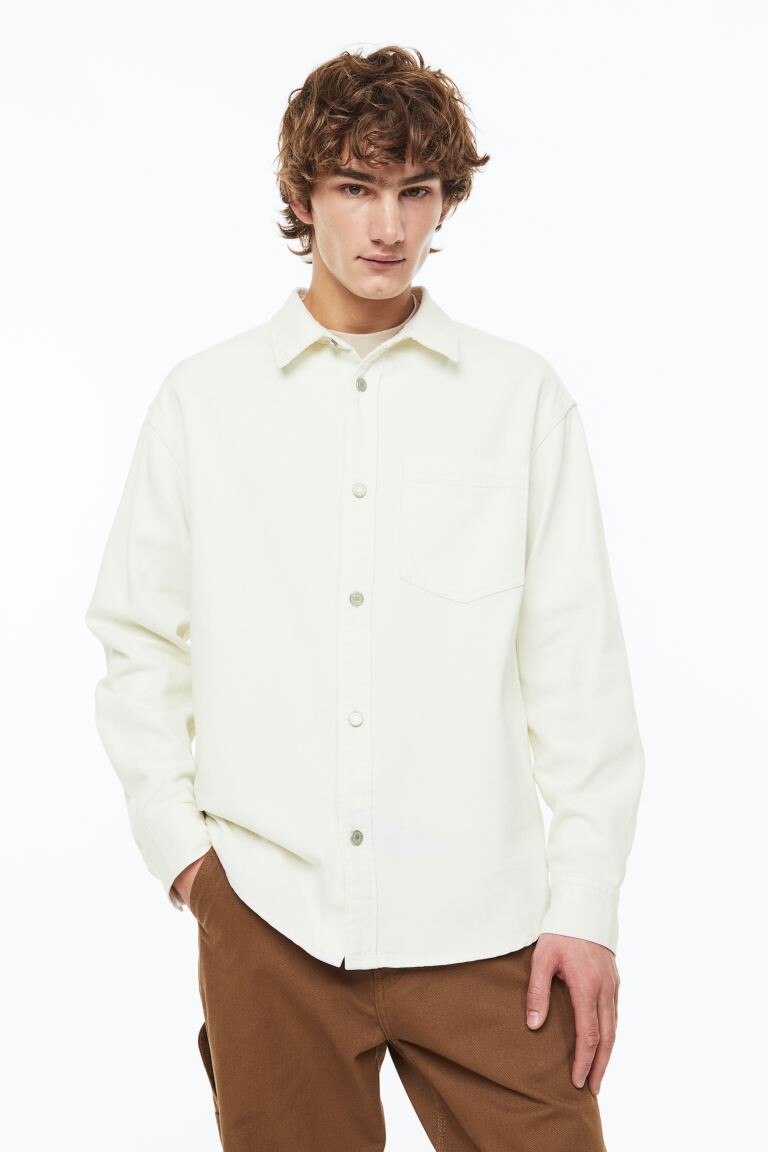 

Джинсовая рубашка H&M, сливочный