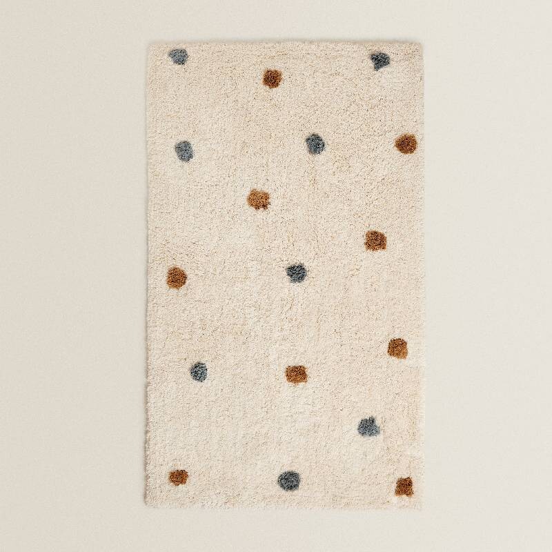 

Ковер в горошек Zara Home Multicoloured Dotted 90X150, белый