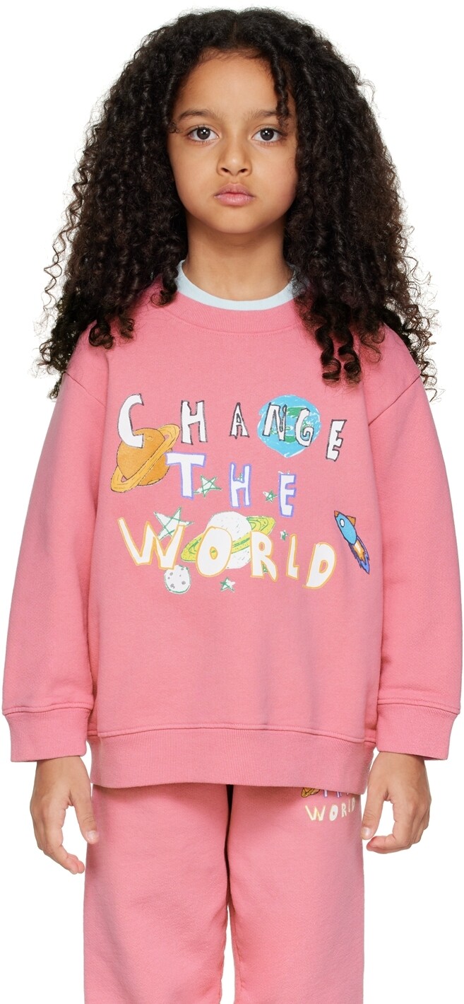 

Детская розовая толстовка \Change The World\"" Kids Worldwide