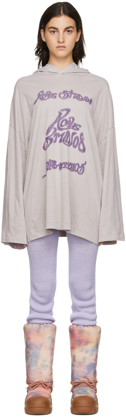 

Серый худи с вышивкой Acne Studios