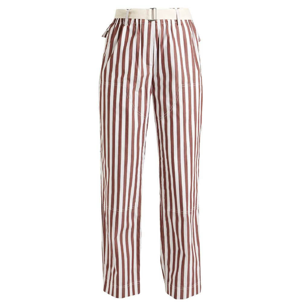 

Брюки Victoria Beckham Casual, коричневый/белый