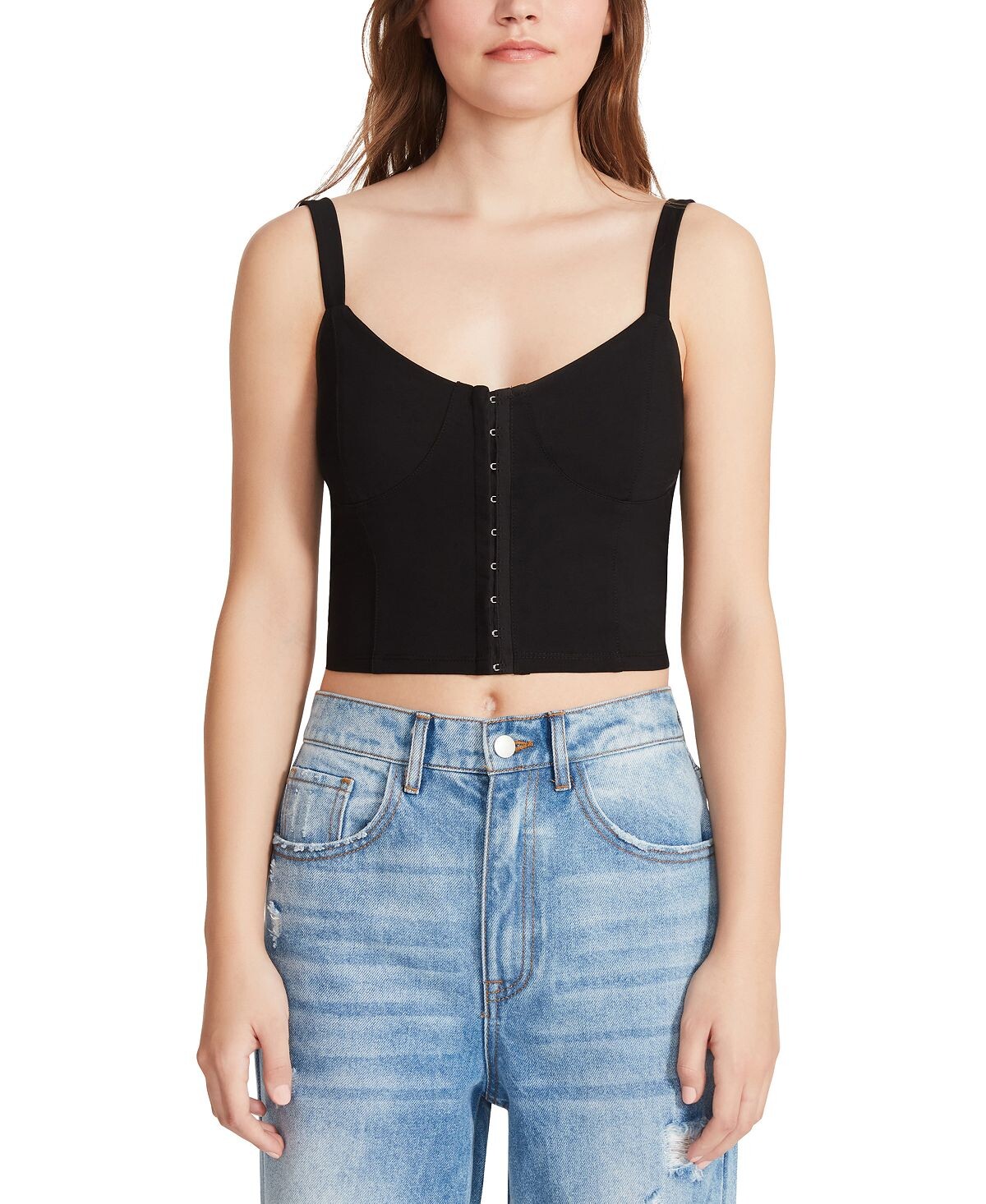 

Женский топ из меланжевого хлопка BB Dakota by Steve Madden, черный