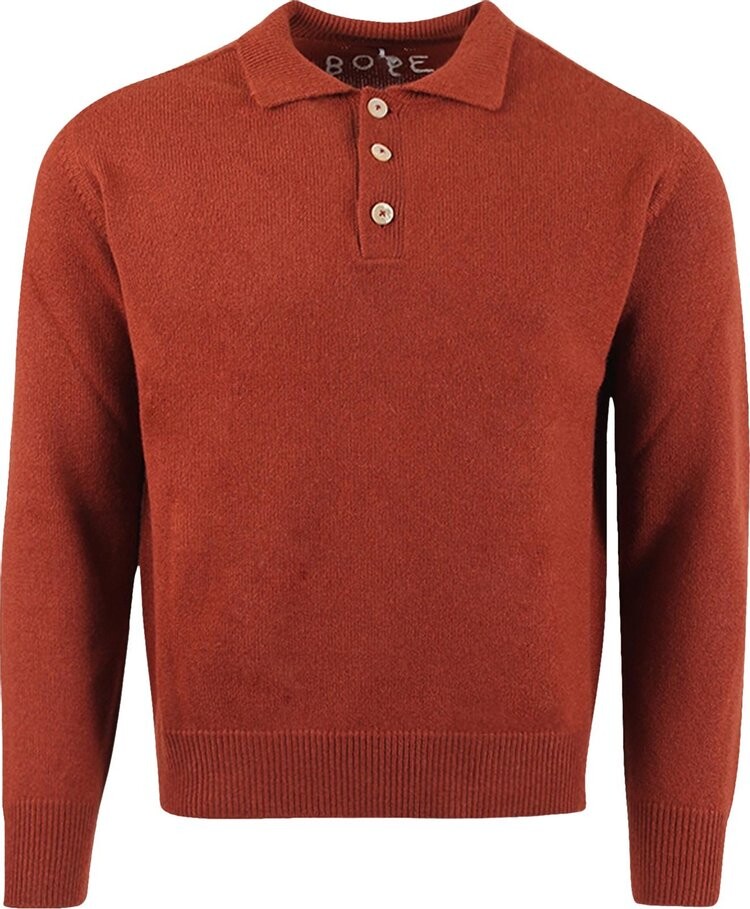 

Поло Bode Cashmere Polo 'Brown', коричневый
