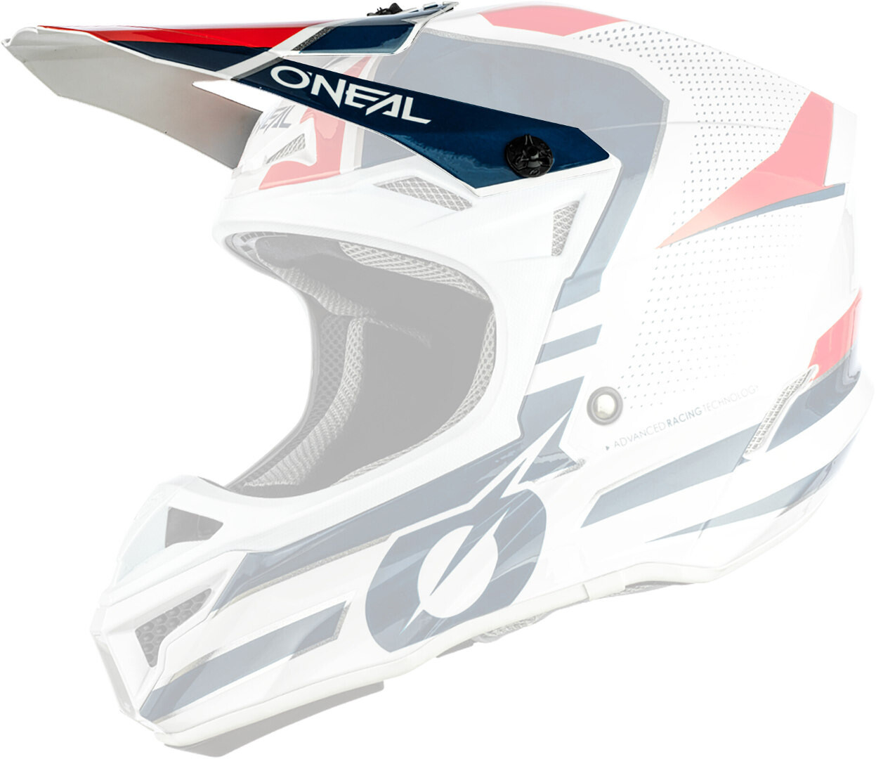 

Козырек шлема Oneal 5Series Polyacrylite Sleek, белый/красный