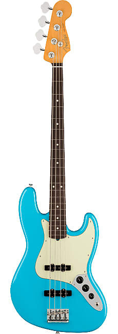

Fender American Professional II 4-струнная электрическая джазовая бас-гитара, синий Майами с футляром AMPROIIJBASSRWMBL