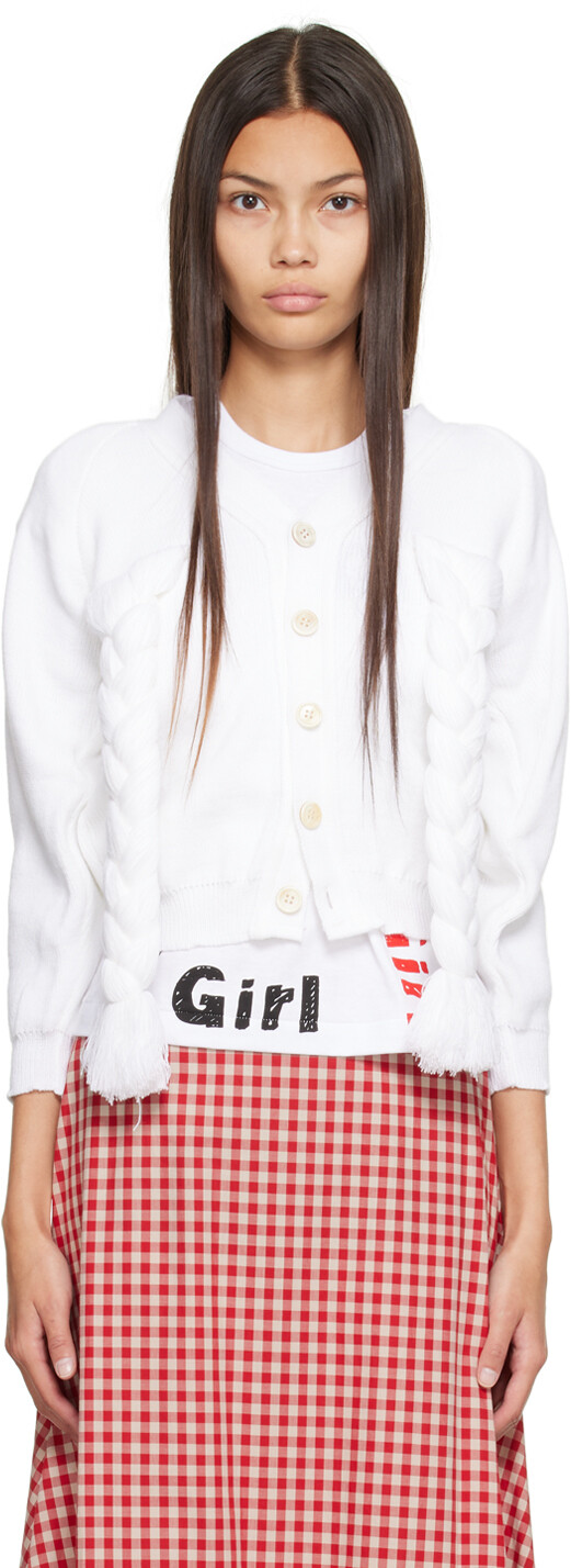 

Белый кардиган 'Lochaven Of Scotland' Comme des Garçons Girl