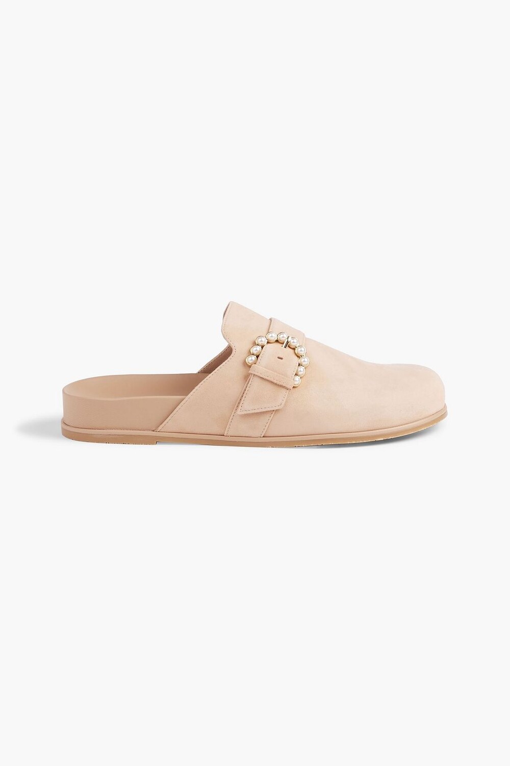 

Замшевые тапочки Piper с декором STUART WEITZMAN, бежевый