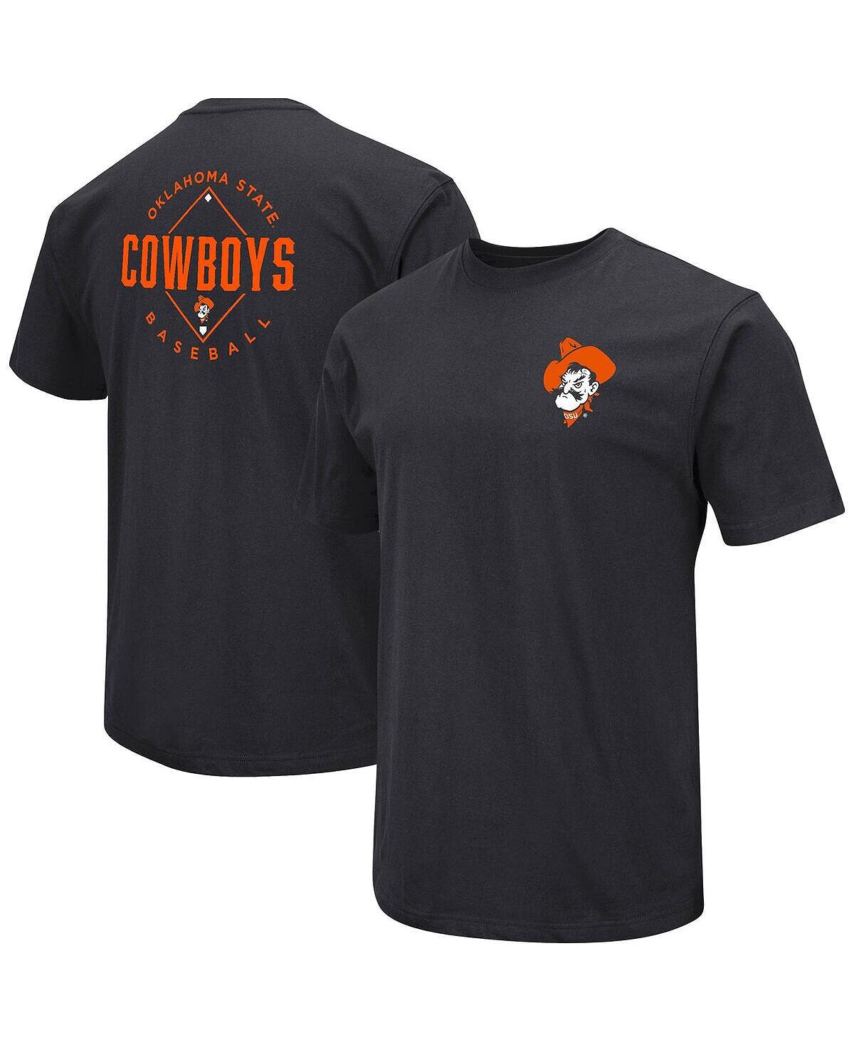 

Мужская черная футболка oklahoma state cowboys baseball on-deck 2-hit Colosseum, черный