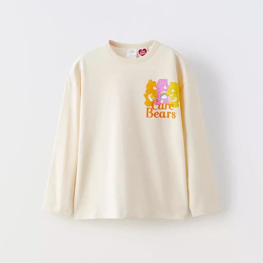 

Футболка с длинными рукавами ZARA Love Bear, бежевый