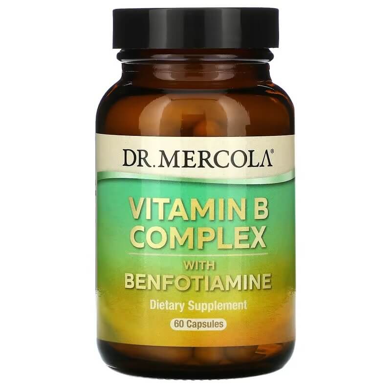 Комплекс витаминов группы В Dr.Mercola, 60 капсул zahler комплекс пренатальных витаминов дгк 300 оптимальная формула 60 капсул
