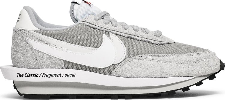 Кроссовки Nike Fragment Design x sacai x LDV Waffle 'Light Smoke Grey', серый - фото