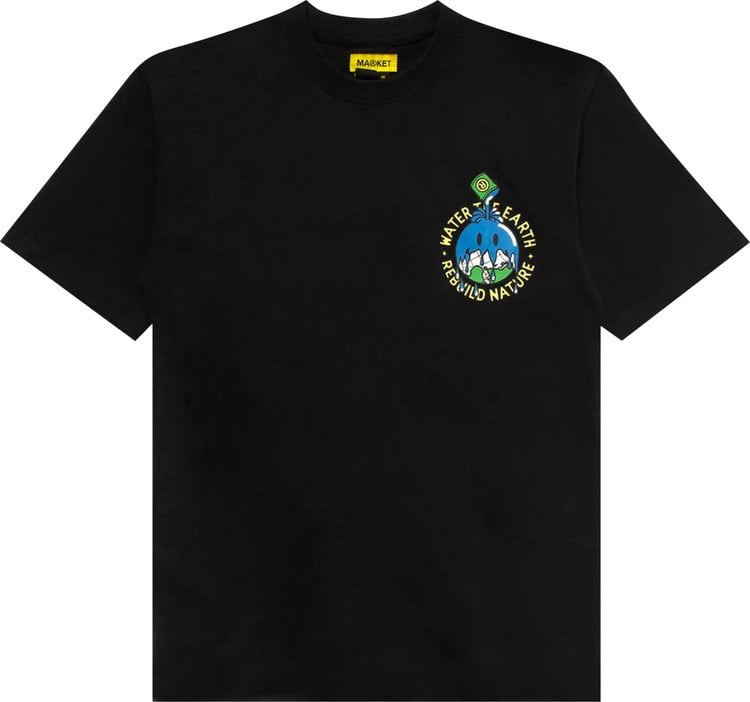 Футболка Market Smiley Water The Planet Tee 'Black', черный - фото