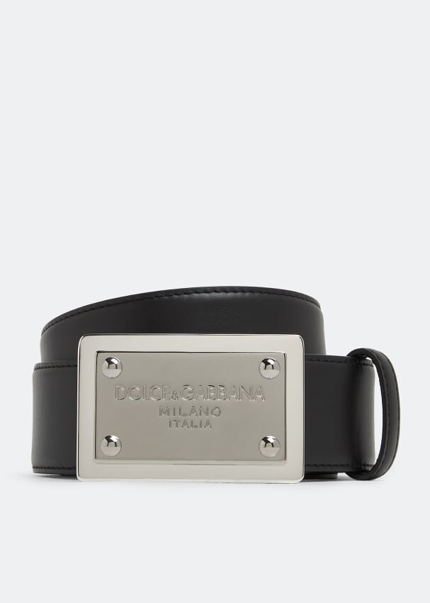 

Ремень DOLCE&GABBANA Leather belt, черный