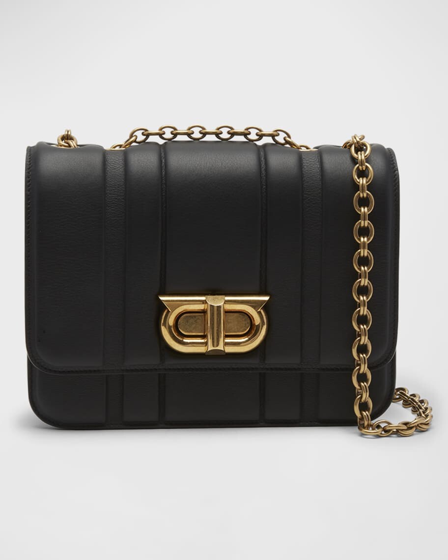 

Сумка через плечо с цепочкой из тисненой кожи Ferragamo