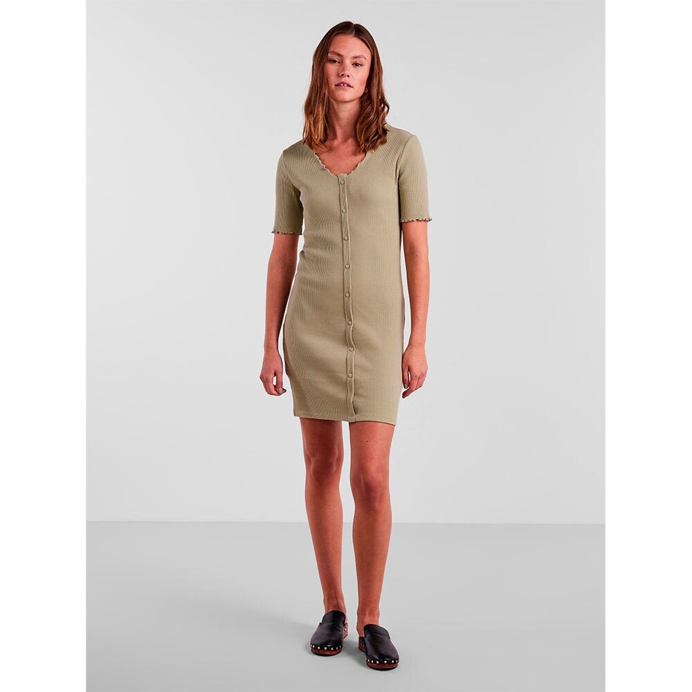 

Платье с коротким рукавом Pieces Nukisa, зеленый