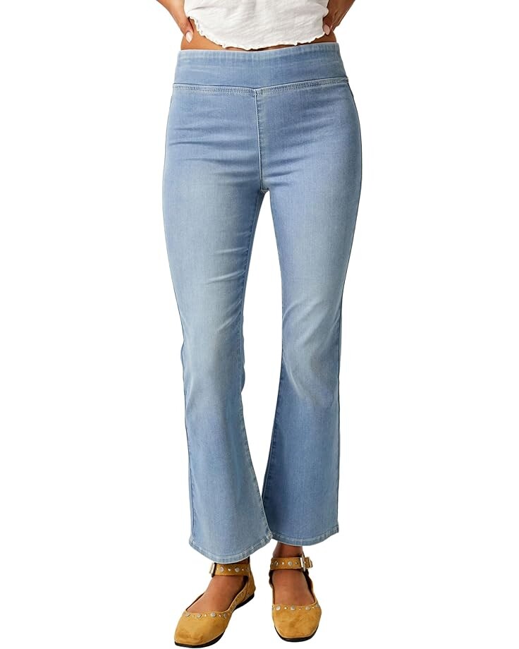 

Джинсы Free People In My Feelings Cropped Boot, цвет Bermondsey Blue