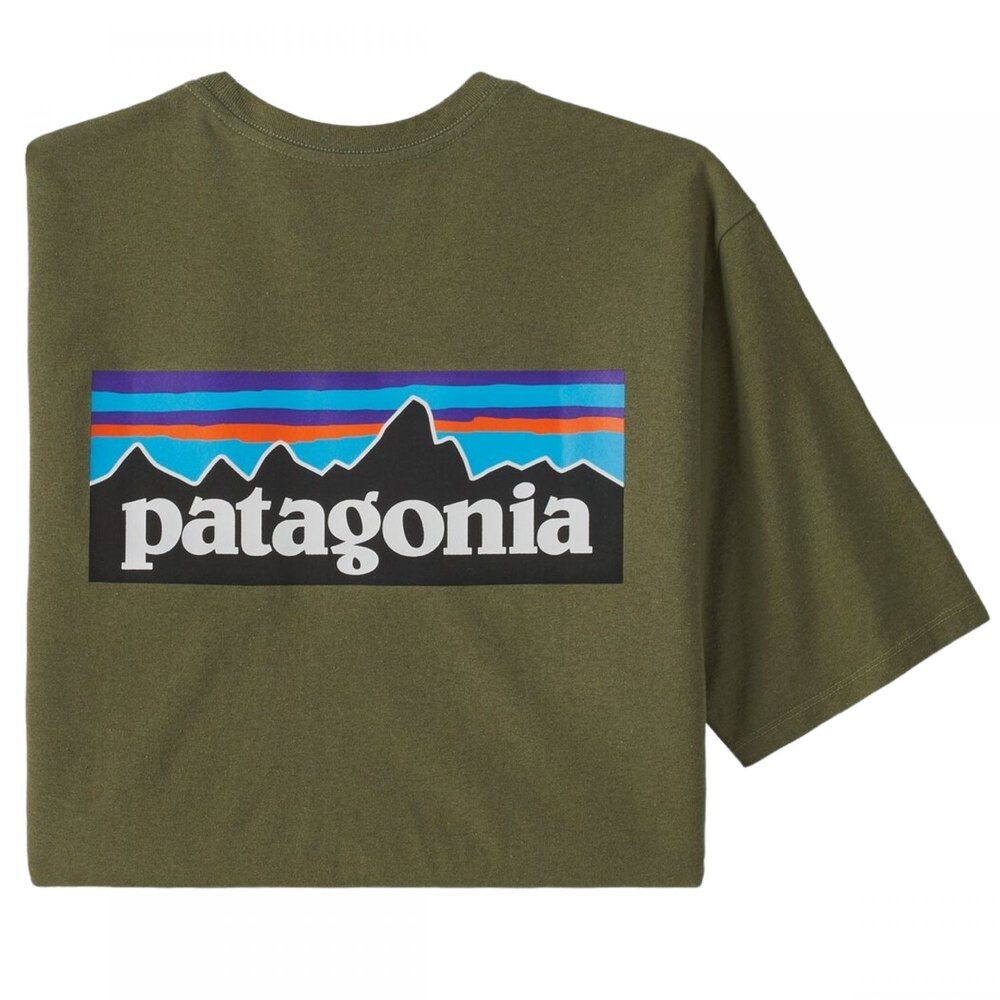 

Футболка Patagonia P-6 Logo Responsibili, зеленый