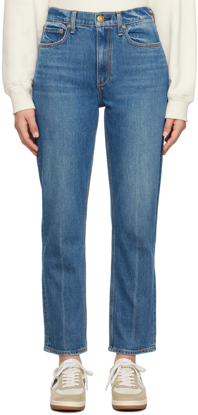 

Синие джинсы Rag & Bone с крапивником