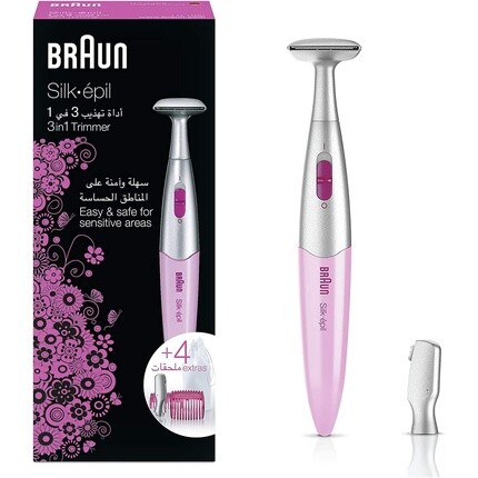 

Silk-Pil Fg1100 Стайлер для бикини с 4 аксессуарами, белый, Braun