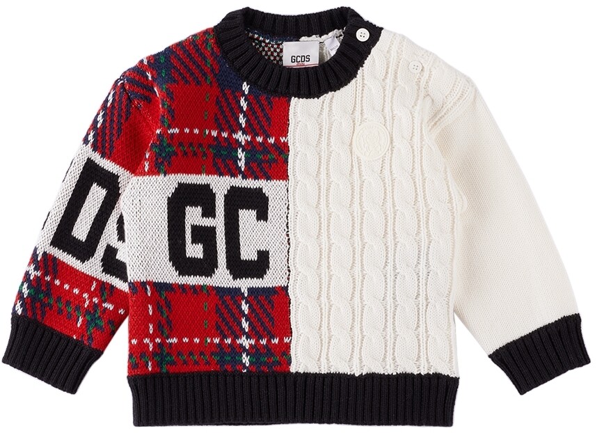 

Свитер в шотландскую клетку Baby Red & Off-White GCDS Kids