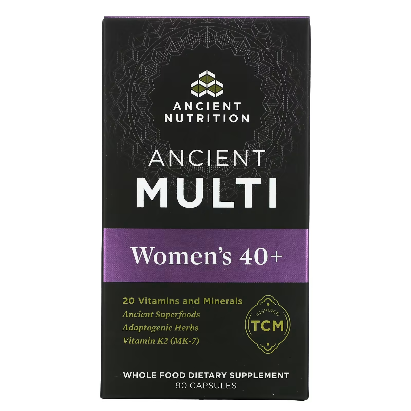 Витамины для Женщин от 40 лет Dr. Axe / Ancient Nutrition Ancient Multi, 90 капсул