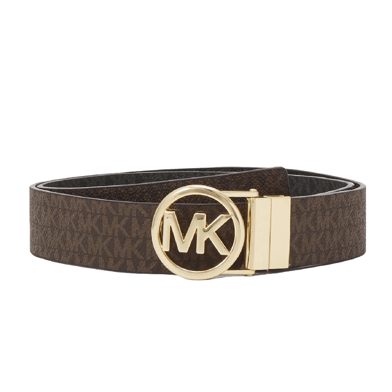 Ремень Michael Kors Logo, коричневый / черный - фото