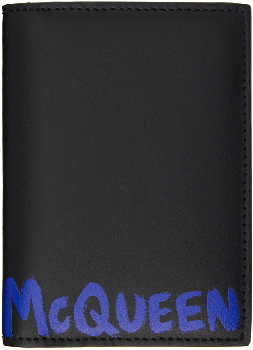 

Двойной держатель для карт с логотипом черного цвета Alexander McQueen
