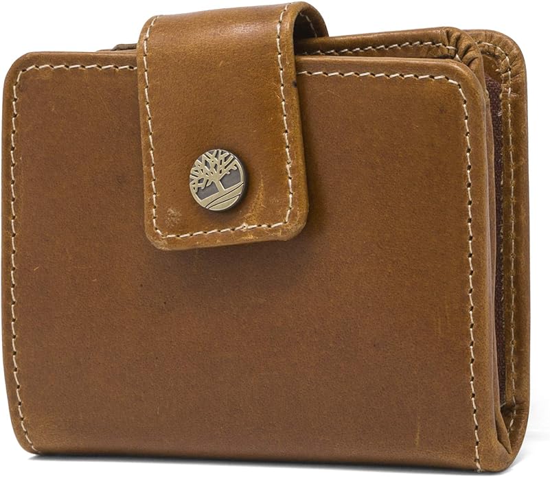 цена Женский кожаный маленький кошелек Timberland с индексатором RFID, коньячный