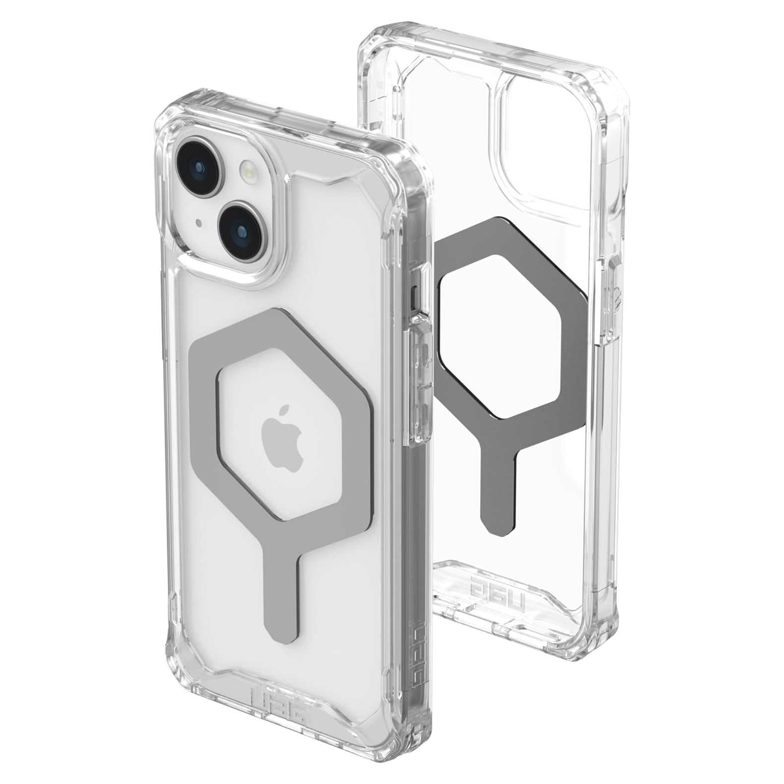 чехол uag pathfinder с поддержкой magsafe для iphone 15 pro max серый Чехол UAG Pathfinder для iPhone 15, Ice/Silver