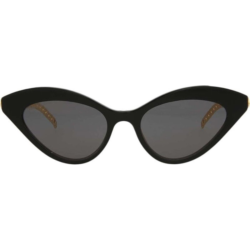 Солнцезащитные очки Gucci Cat Eye, черный/золотистый/серый