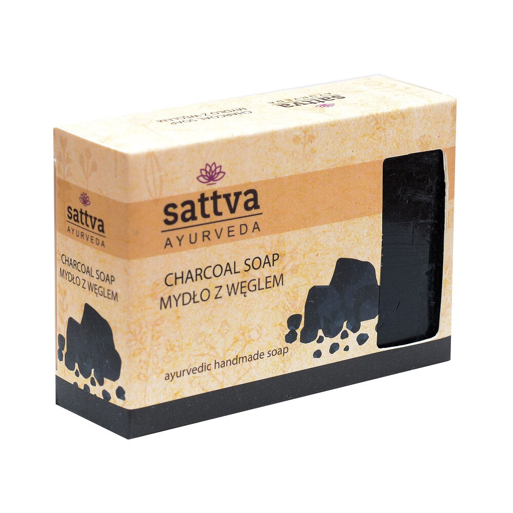 

Sattva Мыло для тела Индийское глицериновое мыло с углем 125г
