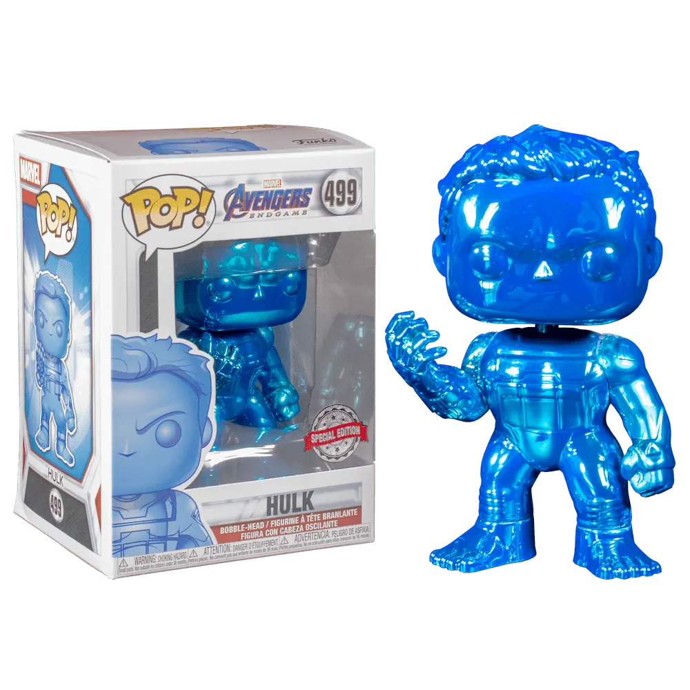 Фигурка Funko Pop! Avengers Marvel Endgame - W2 - Hulk (Blue Chrome) фигурка танос funko pop marvel avengers endgame