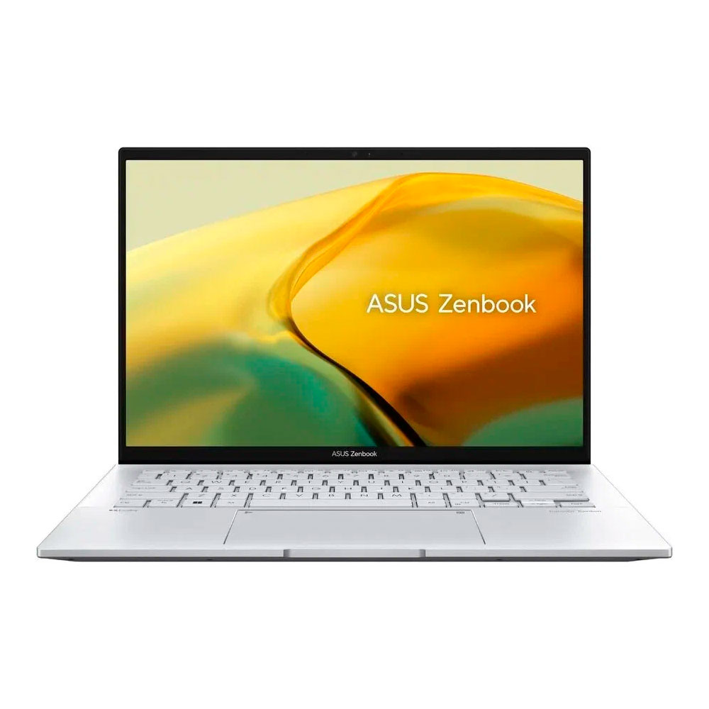 Ноутбук Asus Zenbook 14, 14 2.8К OLED, 16Гб/1ТБ, i7-1360P, Intel, 90 Гц, серебристый, английская клавиатура ноутбук asus zenbook 13 13 3 2 8к oled 16гб 512гб i7 1355u intel iris 60 гц серый английская клавиатура