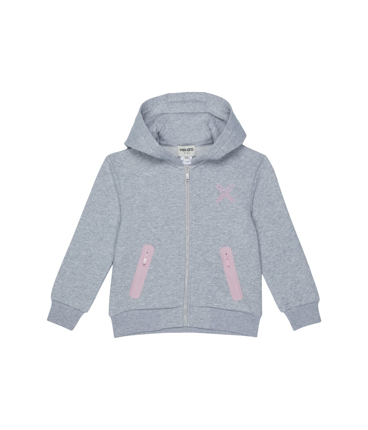 

Худи Kenzo Kids, Zip-Up Hoodie with Back Cross Logo
